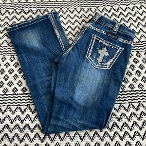 Cowgirl tuff company low rise boot cut jeans 27 x 33